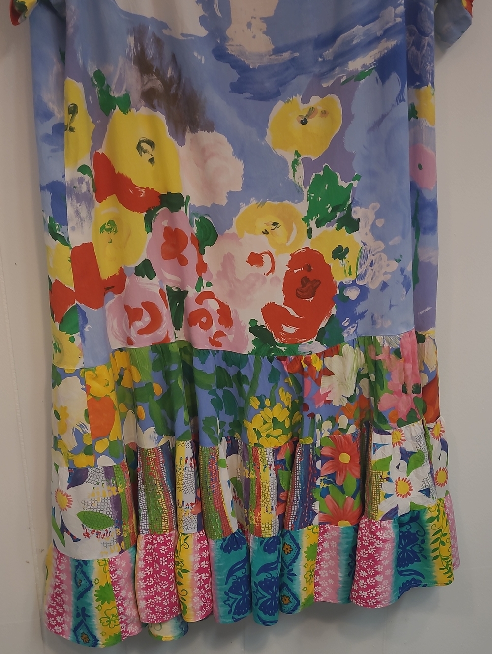 Jams World Vase of Flowers Dress Multi Color with 3 Tiers of Ruffles SZ XL - Picture 11 of 11